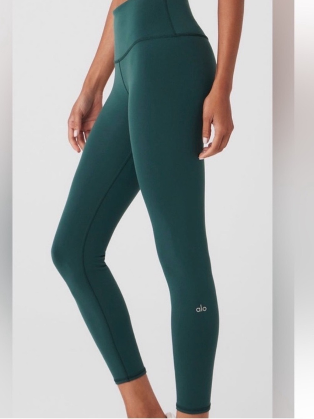 ALO Yoga Airbrush Women's Midnight Green Leggings Size Medium